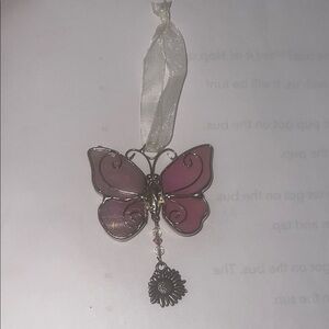 Pink Butterfly Ornament